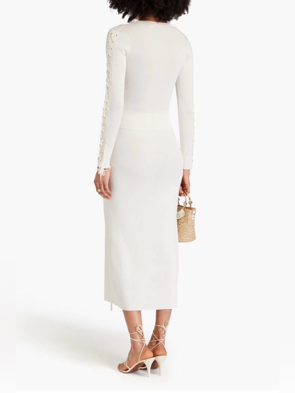 ZIMMERMANN
Lace-up ribbed-knit midi skirt - Picture 7 of 11